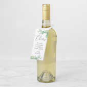 Elegant Eucalyptus Wedding | Cheers To Love Favor ボトルネックタグ (アングル)