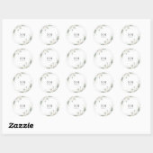 Elegant Eucalyptus Wedding Classic Round Sticker ラウンドシール (シート)