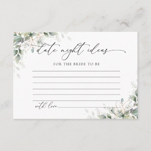 Elegant Eucalyptus Wedding Enclosure Card エンクロージャーカード (正面)
