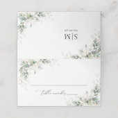 Elegant Eucalyptus Wedding Folded Place Cards プレイスカード (外部開封)