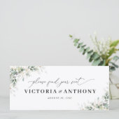 Elegant Eucalyptus Wedding Head Table Sign (スタンド正面)