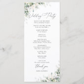  Elegant Eucalyptus Wedding Program プログラム (裏面)
