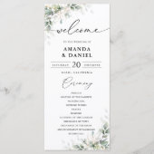  Elegant Eucalyptus Wedding Program プログラム (正面)