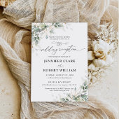 Elegant Eucalyptus Wedding Reception Invitation 招待状