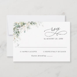 Elegant Eucalyptus Wedding RSVP Card