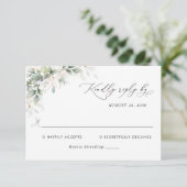  Elegant Eucalyptus Wedding RSVP Card (スタンド正面)