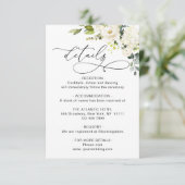 Elegant Eucalyptus White Roses Wedding Details エンクロージャーカード (スタンド正面)