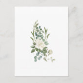Elegant Eucalytus Greenery Watercolor Wedding エンクロージャーカード (裏面)