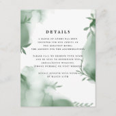 Elegant Eucalytus Greenery Watercolor Wedding エンクロージャーカード (正面)
