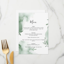 Elegant Eucalytus Greenery Watercolor Wedding メニュー