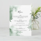 Elegant Eucalytus Greenery Watercolor Wedding メニュー (スタンド正面)