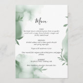 Elegant Eucalytus Greenery Watercolor Wedding メニュー (正面)