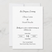 Elegant Evening Classic Wedding Invitation 招待状 (正面)