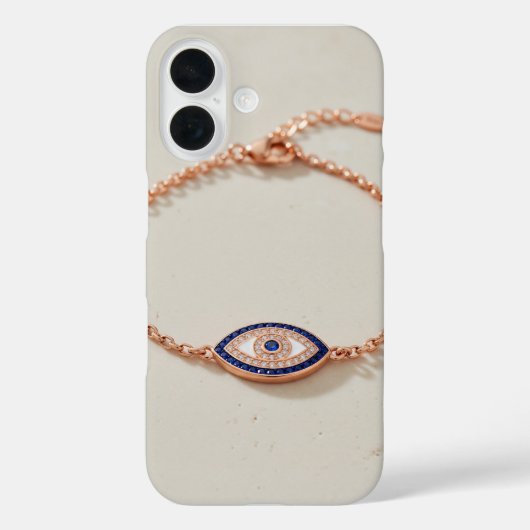 Elegant Evil Eye Bracelet with Gemstones Case-Mate iPhoneケース (裏面)