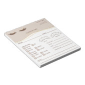 Elegant Eyelash Client Record Form ノートパッド (アングル)
