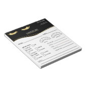 Elegant Eyelash Client Record Form ノートパッド (アングル)