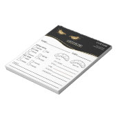 Elegant Eyelash Client Record Form ノートパッド (回転)