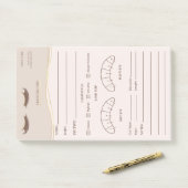 Elegant Eyelash Client Record Form ポストイット (デスク)