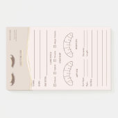 Elegant Eyelash Client Record Form ポストイット (正面)