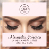 Elegant Eyelash Extension Makeup Artist Logo ウィンドウサイン (シート2)