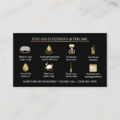 Elegant Eyelash Extensions Lash Aftercare 名刺 (裏面)