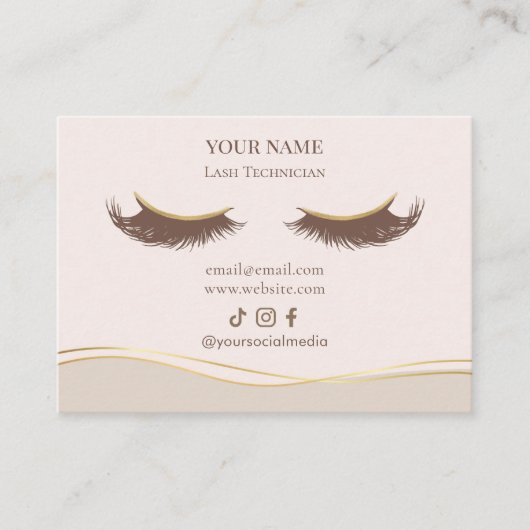 Elegant Eyelash Extensions Lash Aftercare 名刺 (正面)