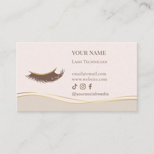 Elegant Eyelash Extensions Lash Aftercare 名刺 (正面)