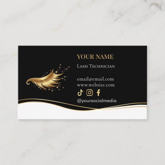 Elegant Eyelash Extensions Lash Aftercare 名刺 (正面)