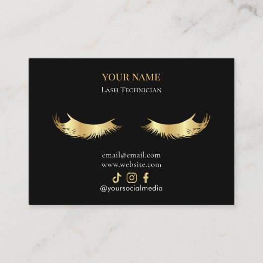 Elegant Eyelash Extensions Lash Aftercare 名刺 (正面)