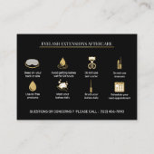 Elegant Eyelash Extensions Lash Aftercare 名刺 (裏面)