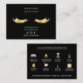 Elegant Eyelash Extensions Lash Aftercare 名刺 (正面/裏面)