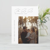 Elegant Fa La La Christmas Rustic Family Photo シーズンカード (スタンド正面)