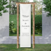 Elegant Fabric Wedding Sign Custom Welcome Banner 横断幕