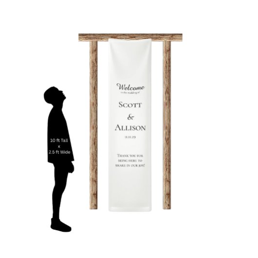Elegant Fabric Wedding Sign Custom Welcome Banner 横断幕