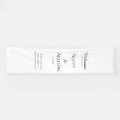 Elegant Fabric Wedding Sign Custom Welcome Banner 横断幕 (横)