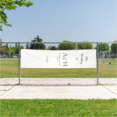 Elegant Fabric Wedding Welcome Banner - Cream Tone 横断幕 (インサイチュ)