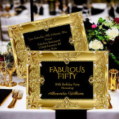 Elegant Fabulous Diamonds Gold Gems black 案内状