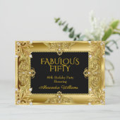 Elegant Fabulous Diamonds Gold Gems black 案内状 (スタンド正面)