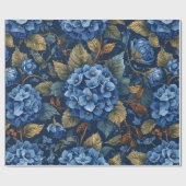 Elegant Faded Hydrangea Floral Pattern Decoupage ラッピングペーパー (フラット)