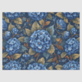 Elegant Faded Hydrangea Floral Pattern Decoupage 薄葉紙 (正面)