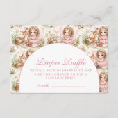 Elegant Fairy Baby Shower Diapper Raffle エンクロージャーカード (正面)