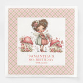 Elegant Fairy Garden Pink Floral Party Birthday  (正面)