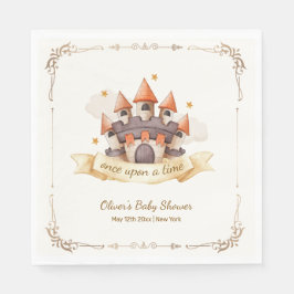 Elegant Fairytale Prince Castle Baby Shower スタンダードランチョンナプキン