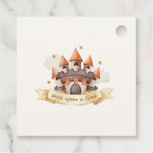 Elegant Fairytale Prince Castle Baby Shower フェイバータグ (裏面)
