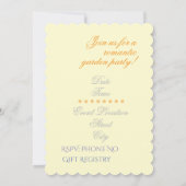 Elegant Faith Floral Cupcake Pastel Dot Gold Heart 招待状 (裏面)