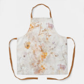 Elegant Faith Hope Love Floral Watercolor  エプロン (正面)