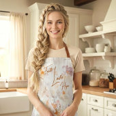 Elegant Faith Hope Love Floral Watercolor  エプロン