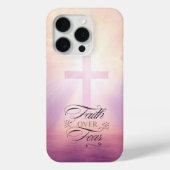 Elegant Faith Over Fear Cross iPhone 15 Pro Case Case-Mate iPhoneケース (裏面)