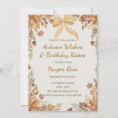 Elegant Fall Birthday Invitation 招待状 (正面)