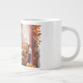 Elegant Fall Bookshelf MUG — Cozy Curtain ジャンボコーヒーマグカップ (右)